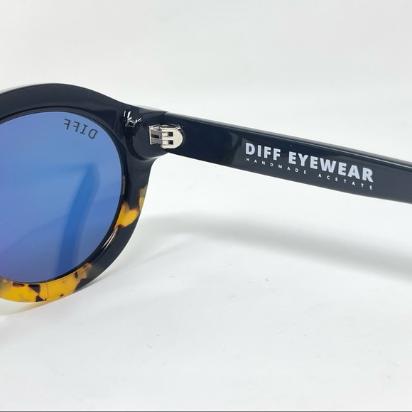 DIFF eyewear sunglasses Dime Shiny Fire Gold Lenses Mirrored - Picture 4 of 11